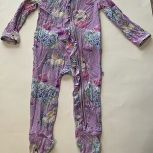 Bums and Roses 12-18 months Easter Floral Footed Sleeper
